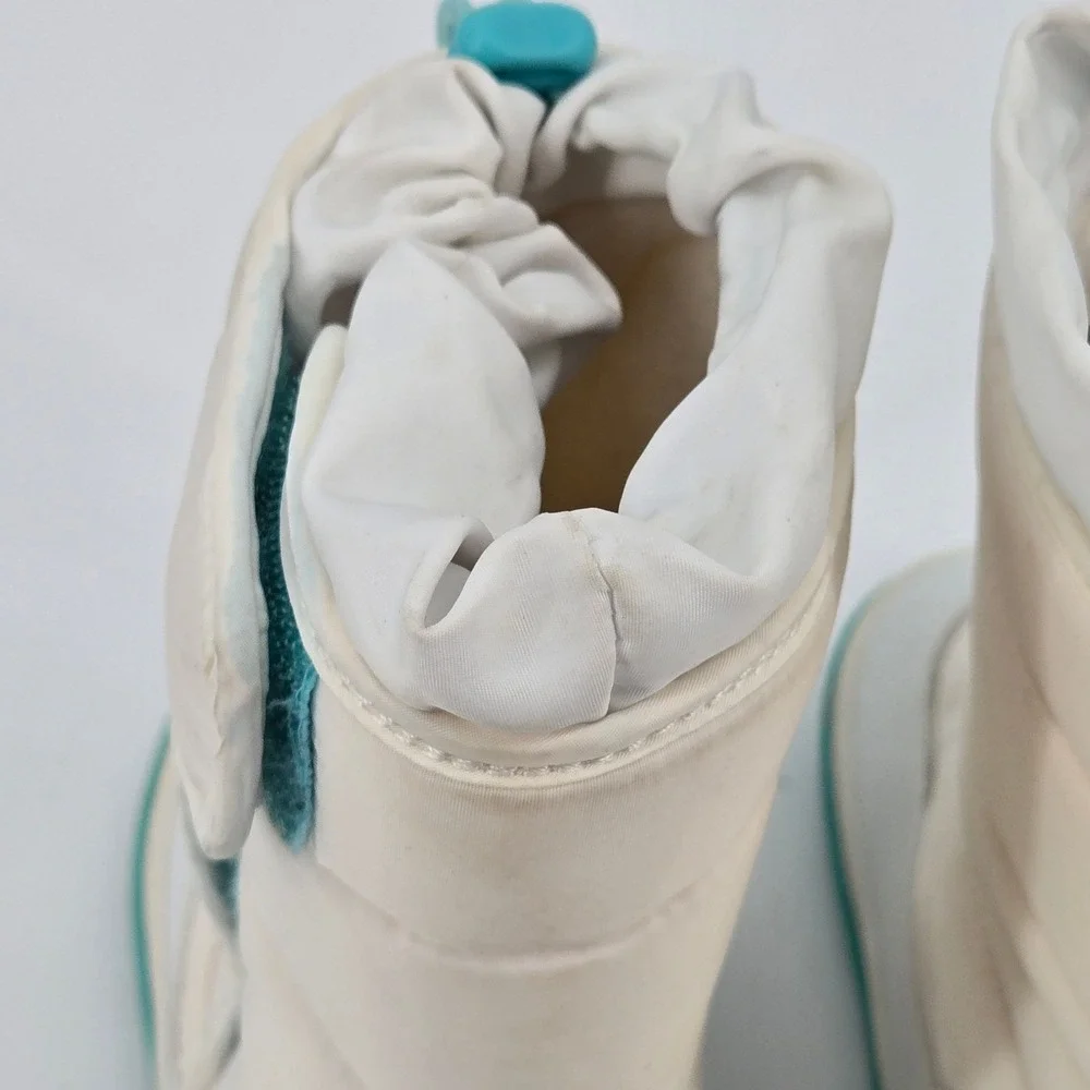 Ten Little Kids Puffer Winter Snow Boots White Teal 3M Thinsulate US 7‎ Unisex